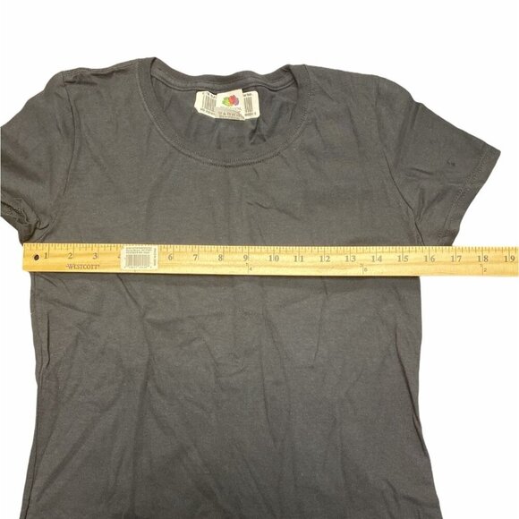 Fruit Of The Loom Women's Black T-Shirt Small American Flag Sign Language Cotton - Picture 6 of 6